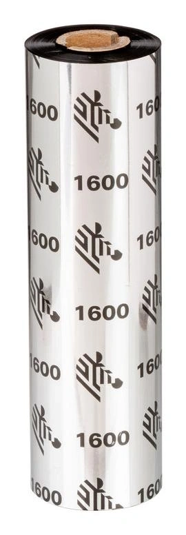 Zebra 1600 Wax cinta térmica 450 m Negro