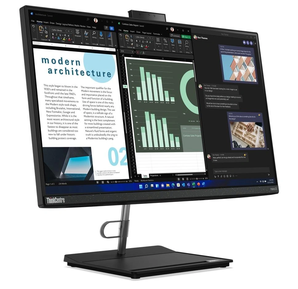 Lenovo ThinkCentre neo 30a 22 Intel® Core™ i5 i5-12450H 54,6 cm (21.5") 1920 x 1080 Pixeles PC todo en uno 8 GB DDR4-SDRAM 256 GB SSD Windows 11 Pro Wi-Fi 6 (802.11ax) Negro