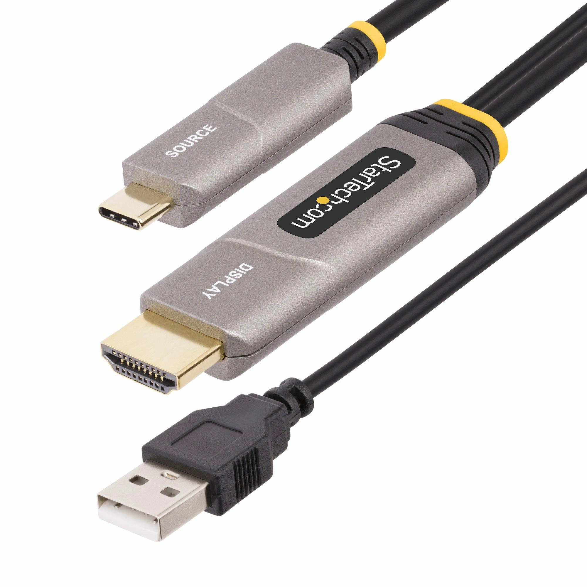 StarTech.com Cable Activo Óptico USB-C a HDMI 2.0 (AOC) de 9,15m - Conversor Adaptador Unidireccional USB Tipo C a HDMI - 4K60Hz - CL3
