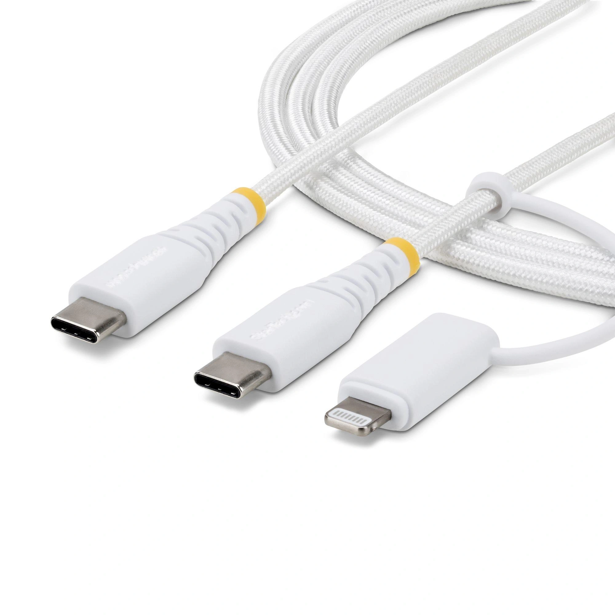 StarTech.com Cable de Carga USB-C de 1m con Adaptador Lightning - Cable Cargador USB Tipo C - 30W/60W(3A) - Cable Tipo C Certificado Apple MFi -