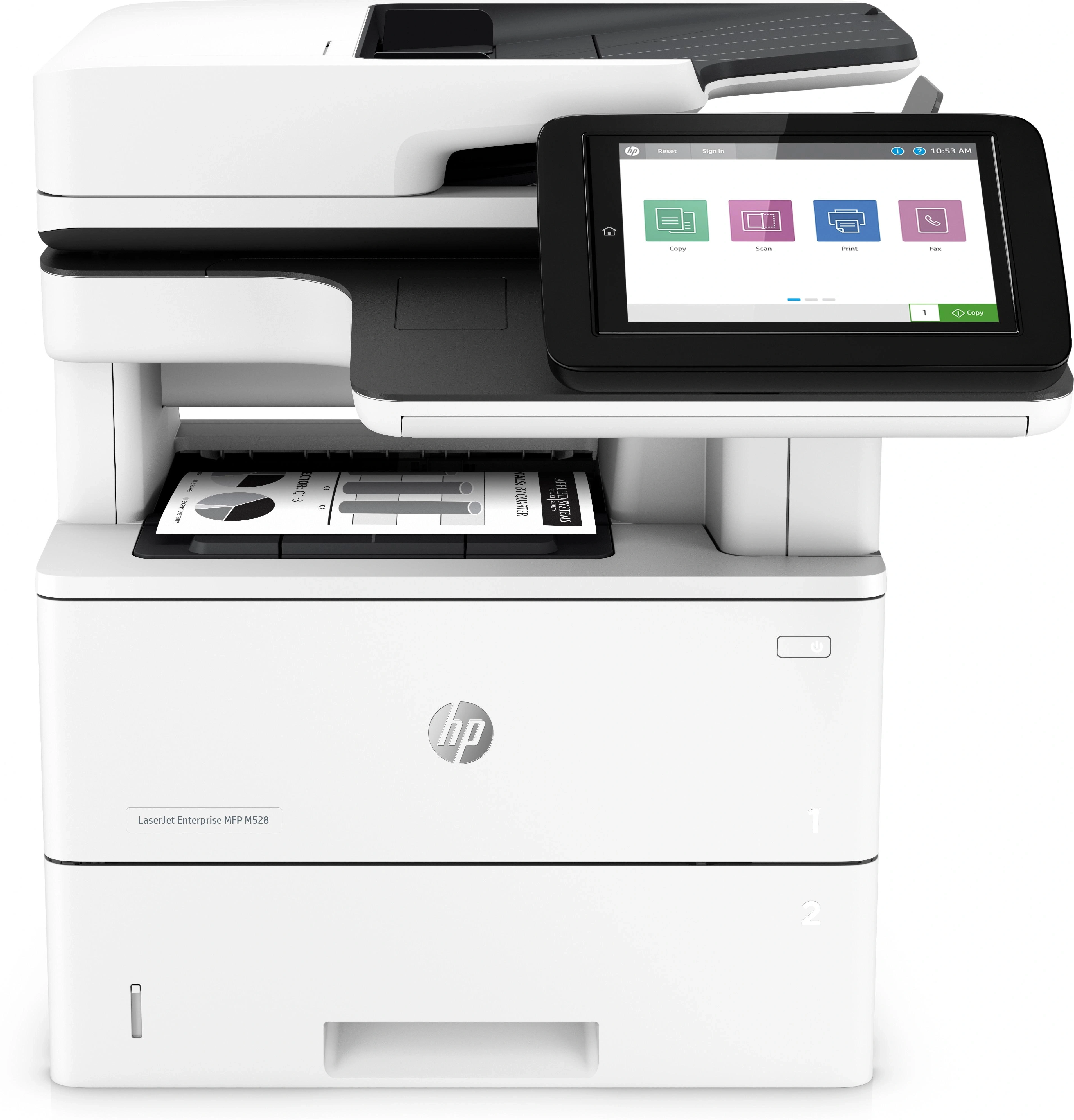 HP LaserJet Enterprise M528dn Inalámbrico Multifunction Blanco y negro Impresora, Fotocopiadora, escáner; Dúplex