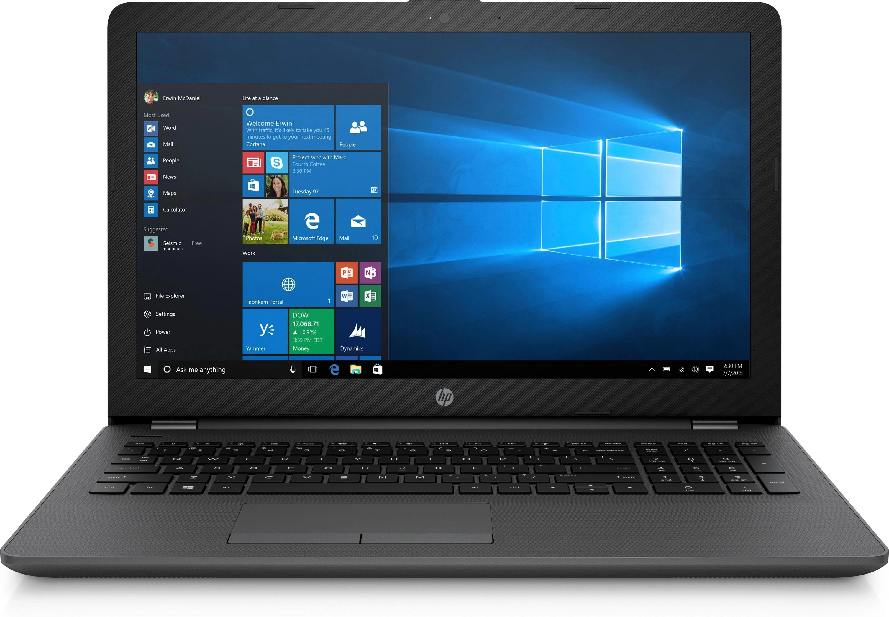 HP 250 G6 Intel® Core™ i5 i5-7200U Portátil 39,6 cm (15.6") HD 4 GB DDR4-SDRAM 500 GB Unidad de disco duro Wi-Fi 5 (802.11ac) FreeDOS Negro