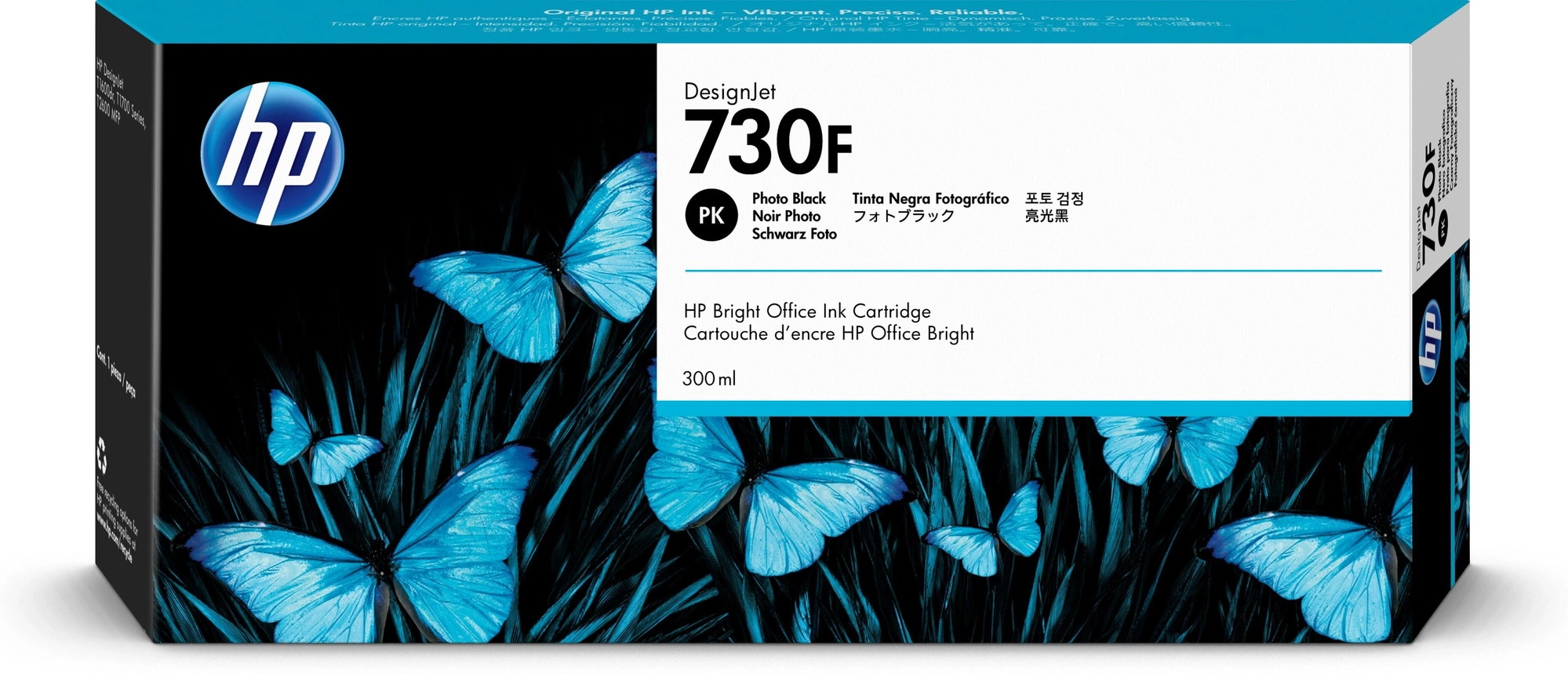 HP Cartucho de tinta negro fotográfico DesignJet 730F de 300 ml