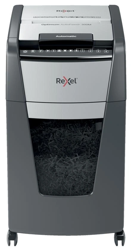 Rexel AutoFeed+ 300M triturador de papel Microcorte 55 dB 23 cm Negro, Gris