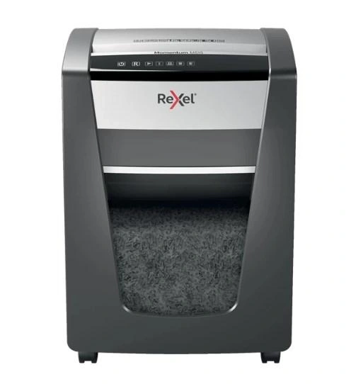 Rexel Momentum X420 triturador de papel Corte cruzado Negro, Plata