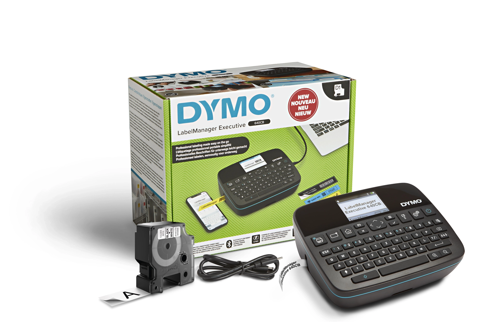 DYMO LabelManager LabelWriter 640CB Portable & Rechargeable Label Maker with Dual Connectivity - 2197370 impresora de etiquetas Térmica directa /