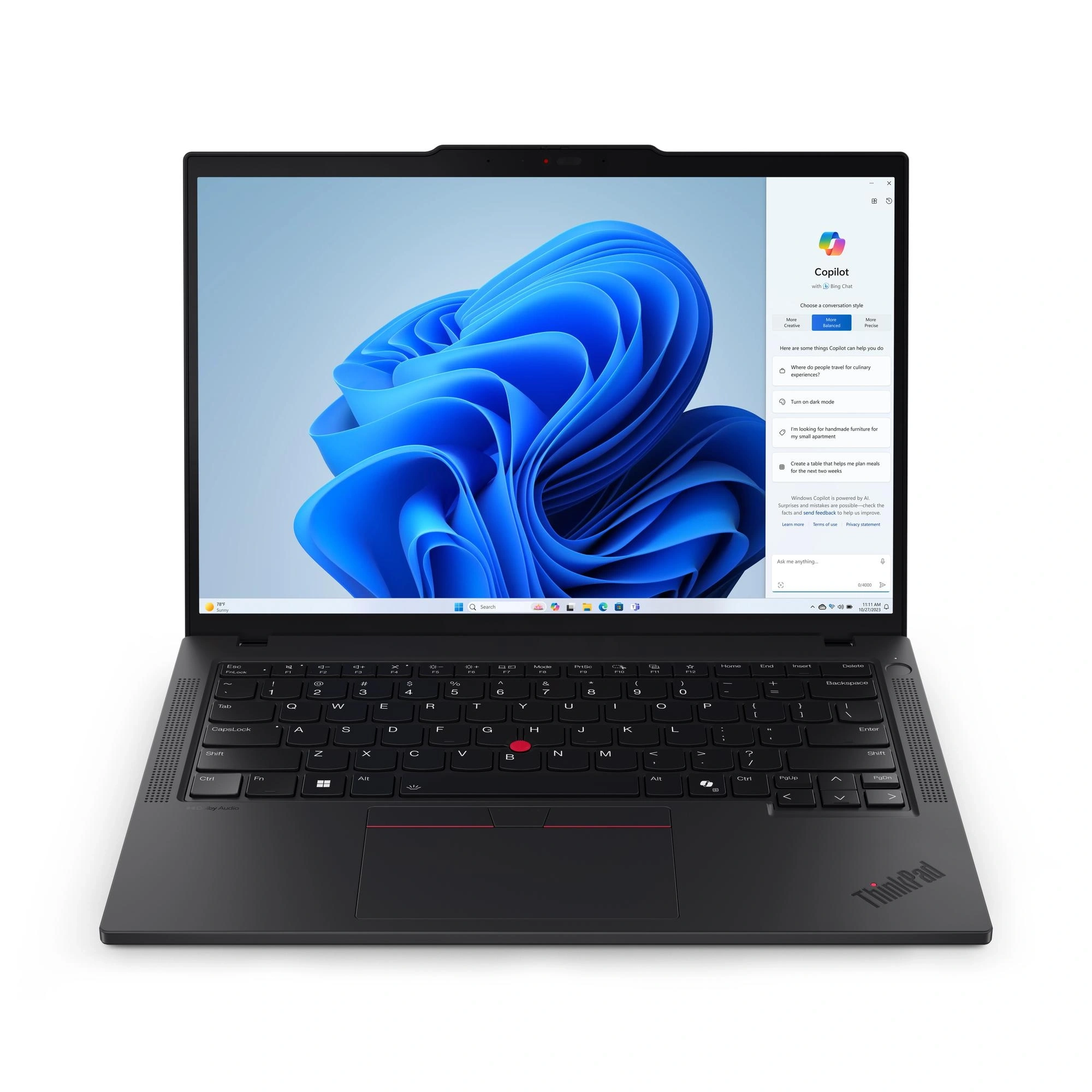 Lenovo ThinkPad T14 Gen 5 (Intel) Intel Core Ultra 7 155U Portátil 35,6 cm (14") WUXGA 32 GB DDR5-SDRAM 1 TB SSD Wi-Fi 6E (802.11ax) Windows 11 Pro Español Negro