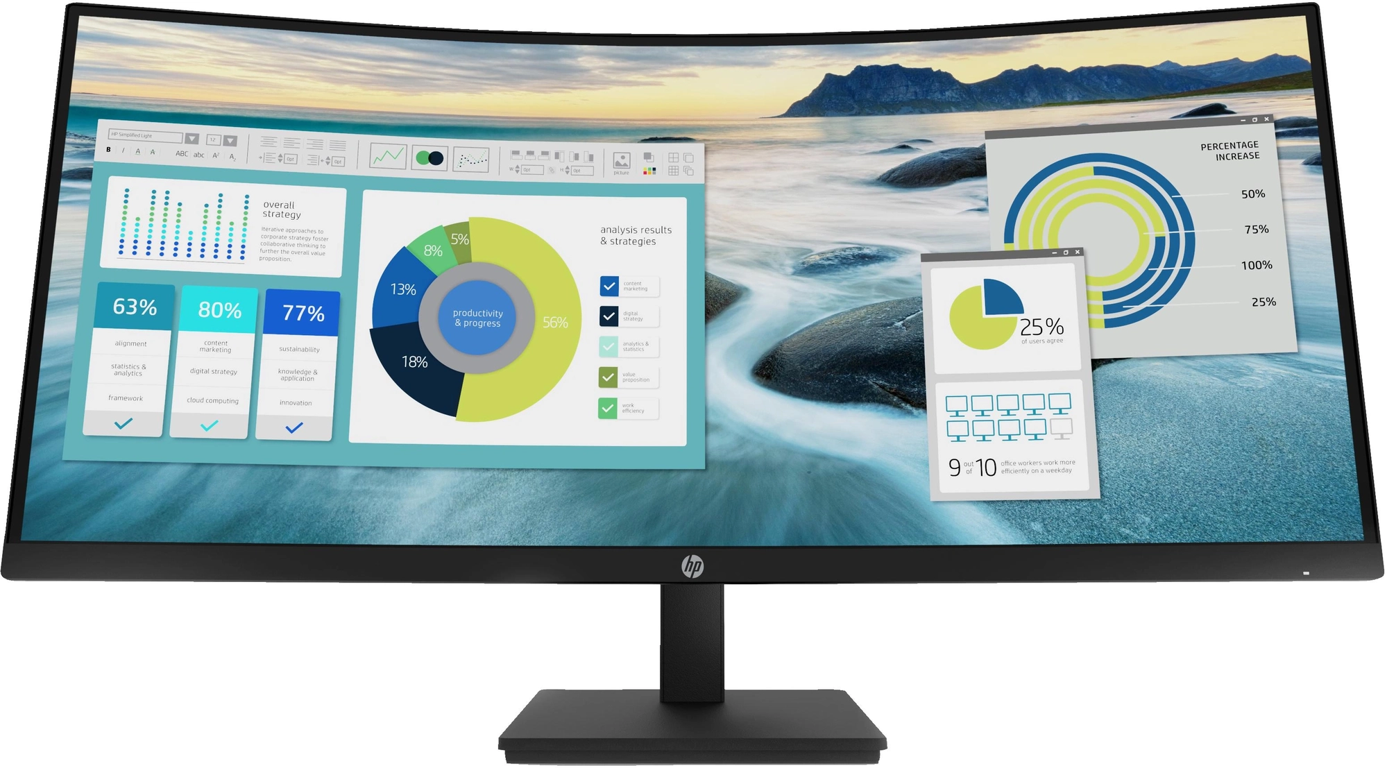 HP Monitor curvo P34hc G4 WQHD USB-C