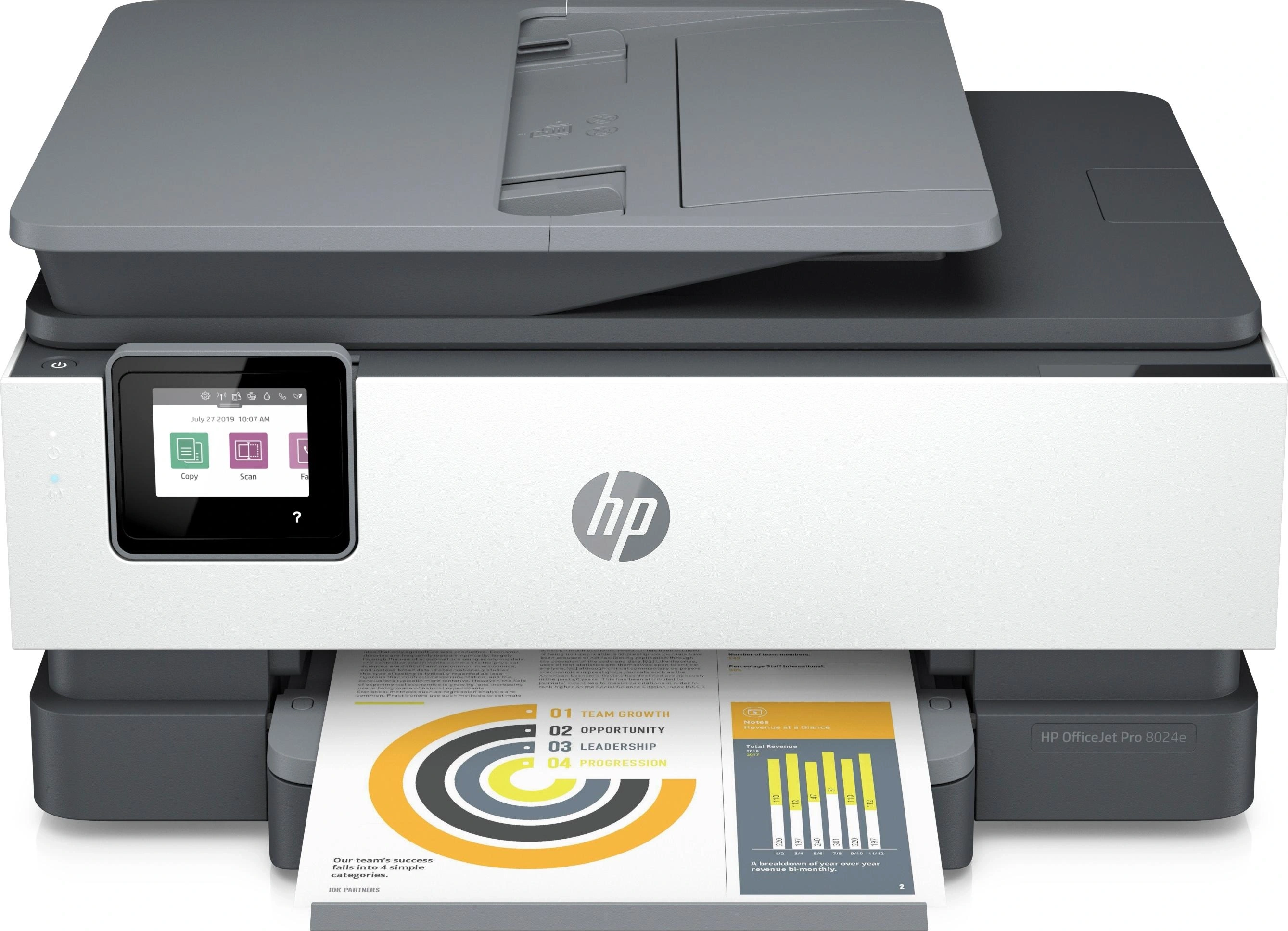HP OfficeJet Pro 8024e Inalámbrico All-in-One Color Impresora, Servicio Instant Ink; Impresión a doble cara