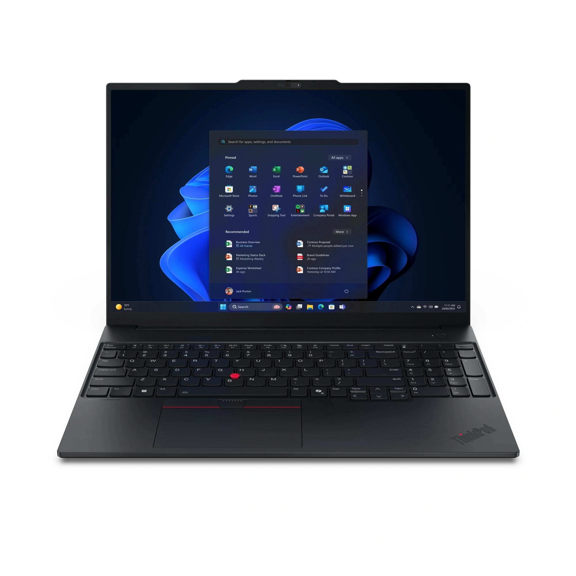 Lenovo ThinkPad E16 Gen 3 (Intel) Copilot+ PC Intel Core Ultra 5 228V Portátil 40,6 cm (16") WUXGA 32 GB 512 GB SSD Wi-Fi 6E (802.11ax) Windows 1