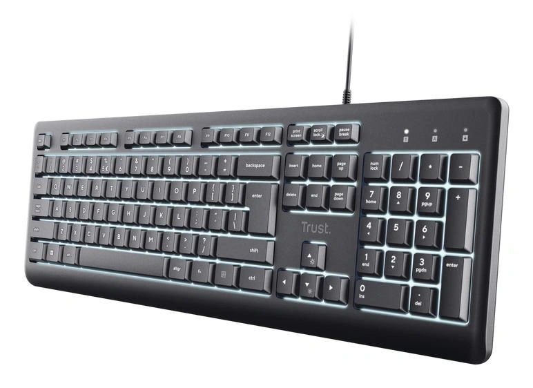 Trust Primo Beleuchtete teclado Hogar / Oficina USB QWERTY Español Negro