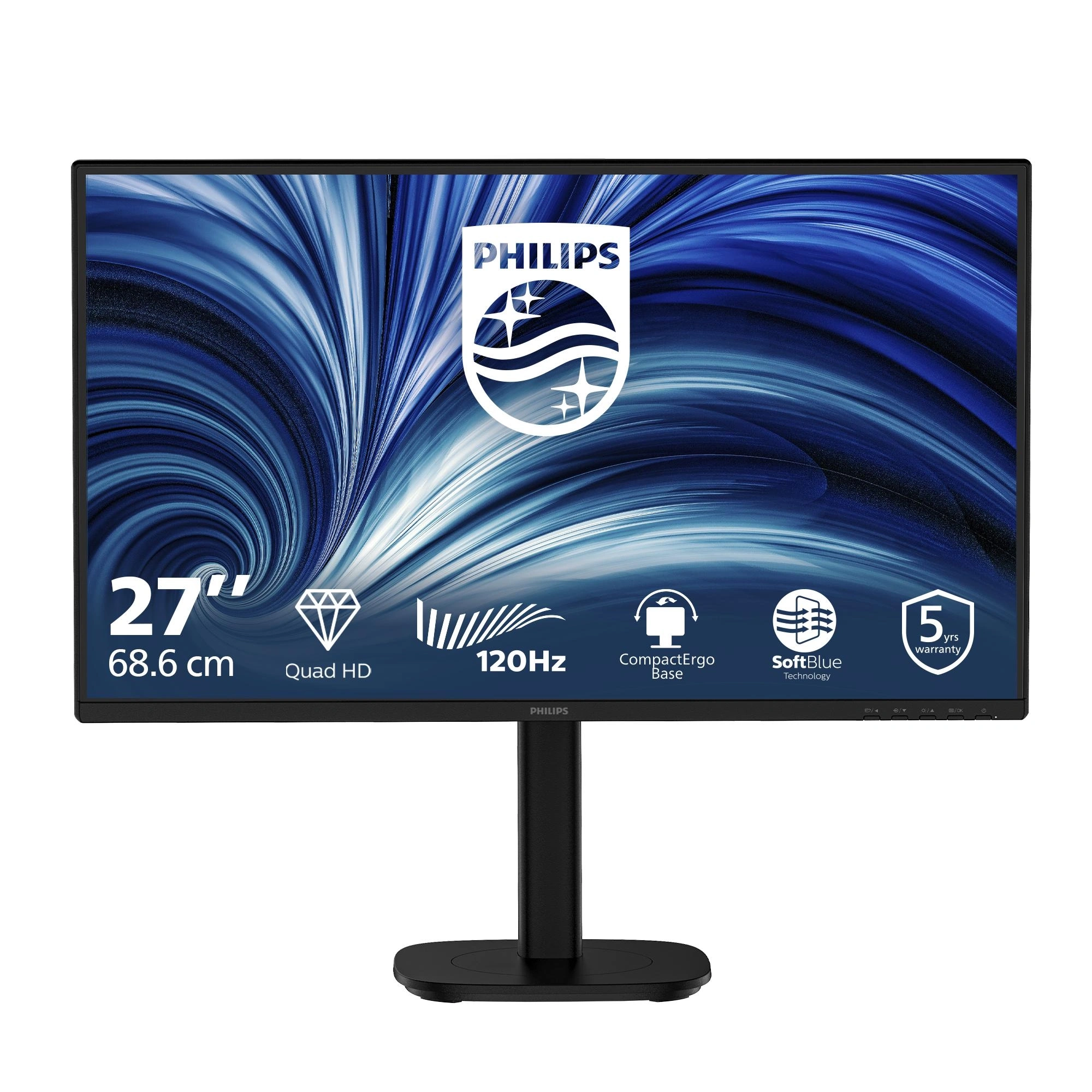 Philips 27B2N3500/00 pantalla para PC 68,6 cm (27") 2560 x 1440 Pixeles Full HD LCD Negro
