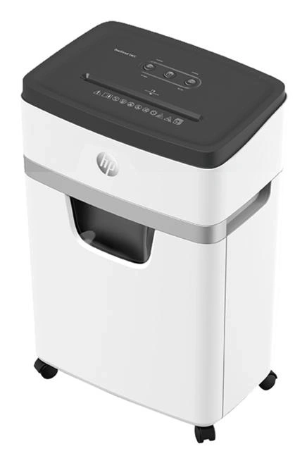 HP OneShred 18CC triturador de papel Corte en partículas 65 dB 22 cm Blanco, Negro