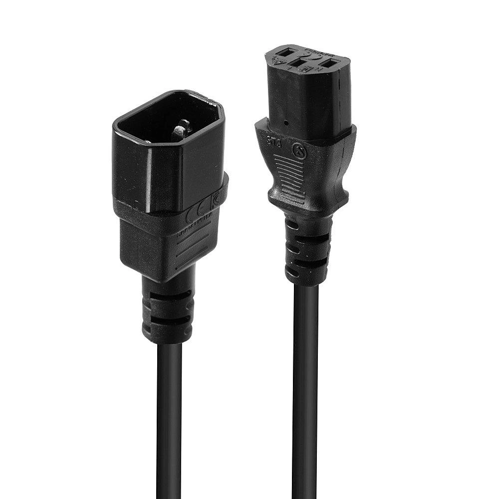 Lindy 30320 cable de transmisión Negro 0,5 m C14 acoplador C13 acoplador