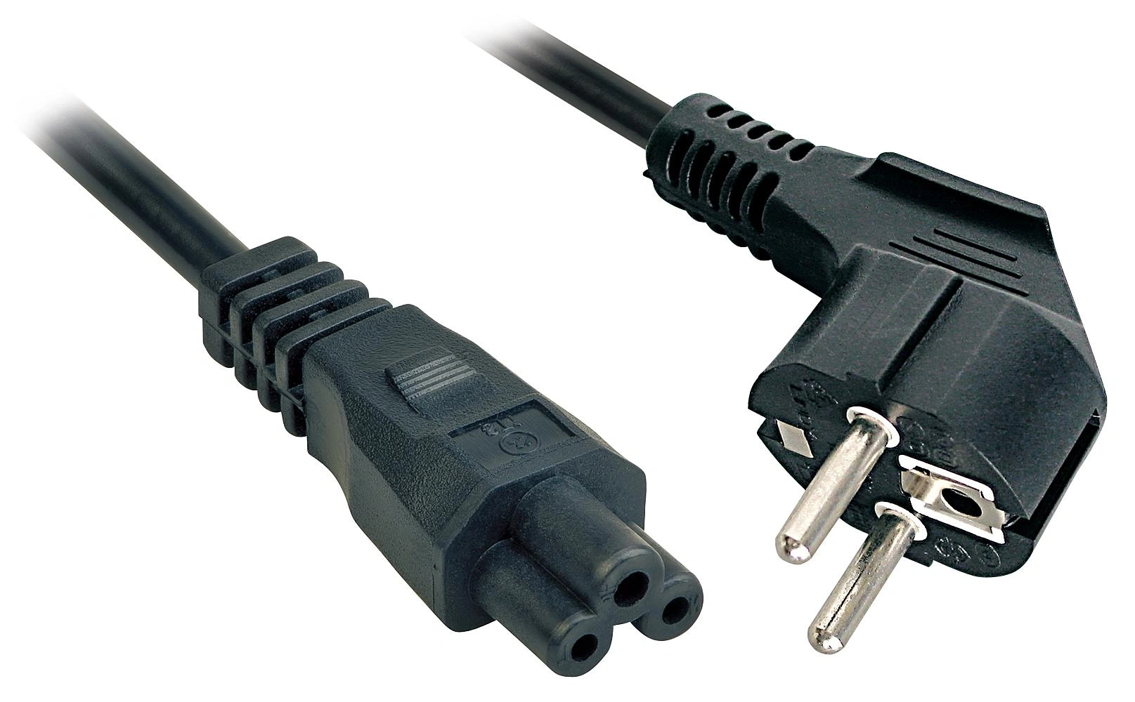 Lindy 2m, CEE 7/7 - IEC 320 C5 Negro CEE7/7 C5 acoplador – imagen 2
