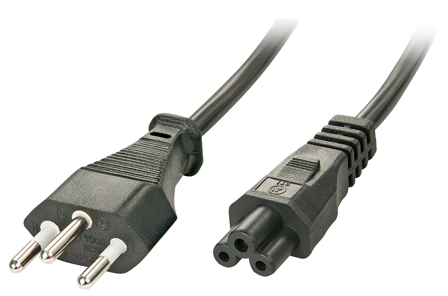 Lindy 30412 cable de transmisión Negro 2 m C5 acoplador
