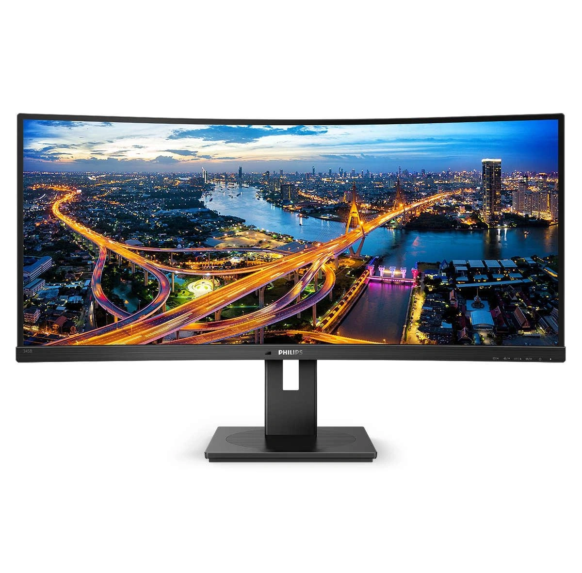 Monitor - Philips 345B1C/00, 34 " UWQHD, 100 Hz, 4 ms, VA, Pantalla UltraWide curva, Altura ajustable, Negro – imagen 6