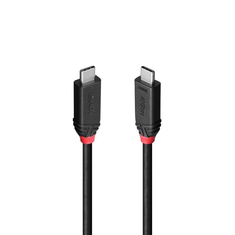 Lindy 37000 cable USB USB4 Gen 3x2 0,5 m USB C Negro