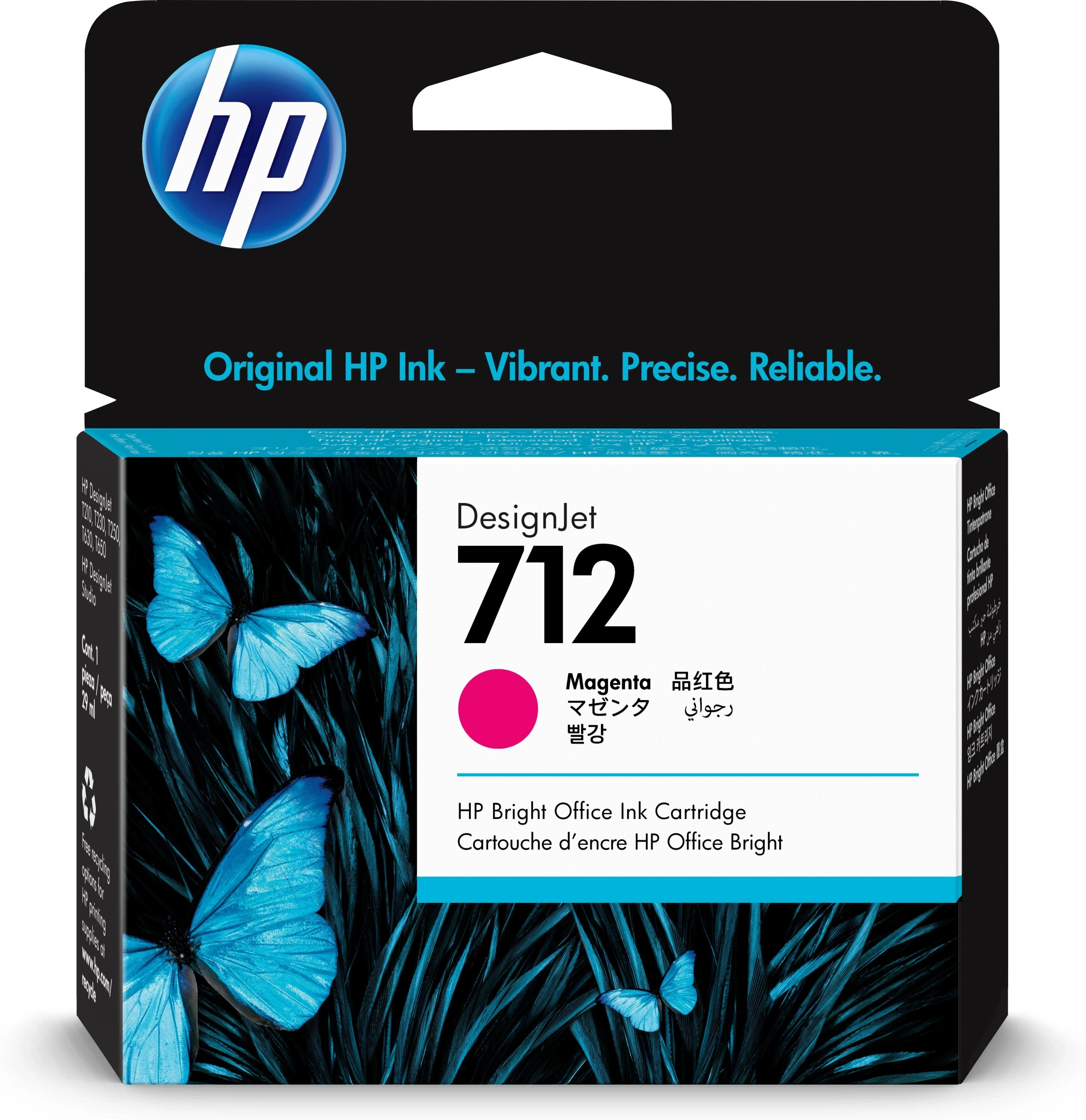 HP Cartucho de Tinta DesignJet 712 magenta de 29 ml
