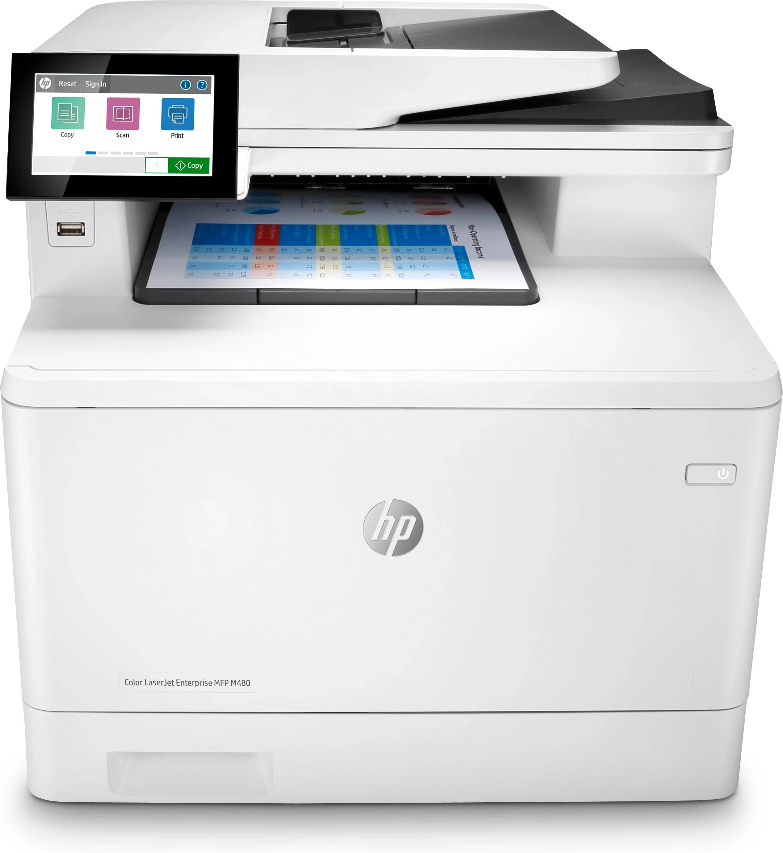HP Color LaserJet Enterprise LaserJet Enterprise M480f Multifunction Color Impresora, Solo Ethernet; Fotocopiadora, escáner