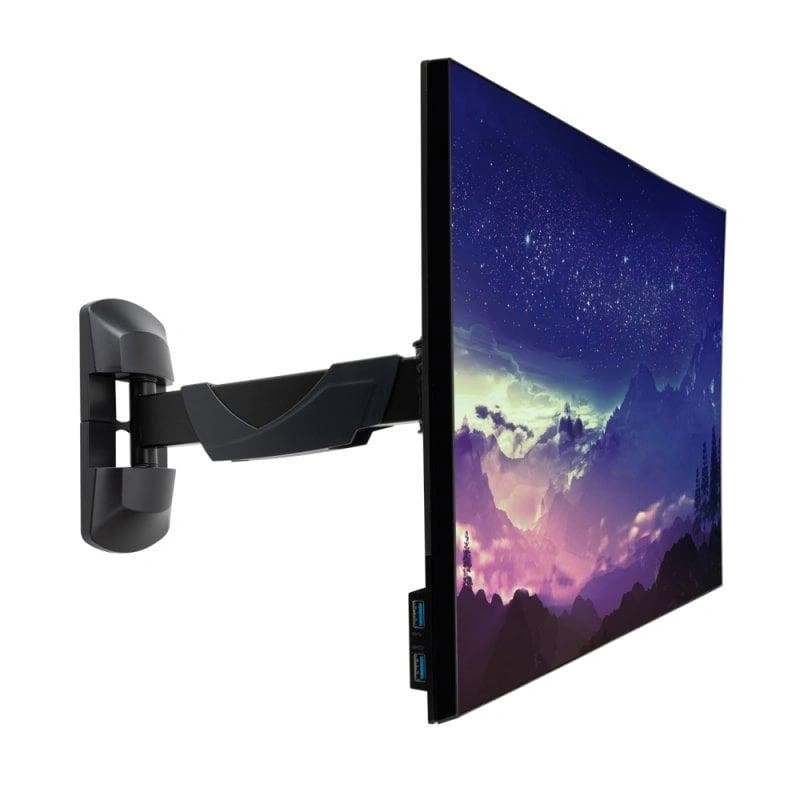 Lindy 40713 soporte para monitor 66 cm (26") Pared Negro