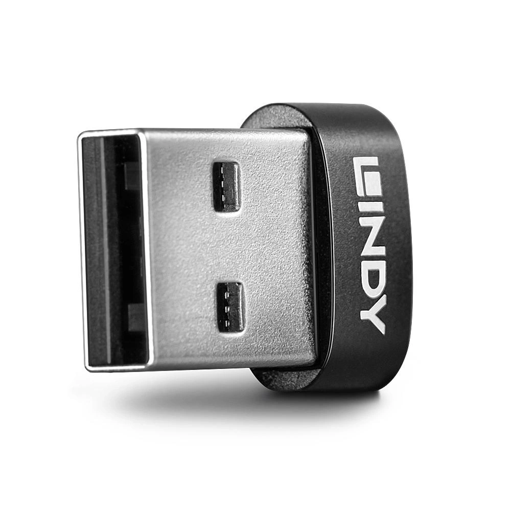 Lindy 41884 cambiador de género para cable USB Type-A USB Type-C Negro