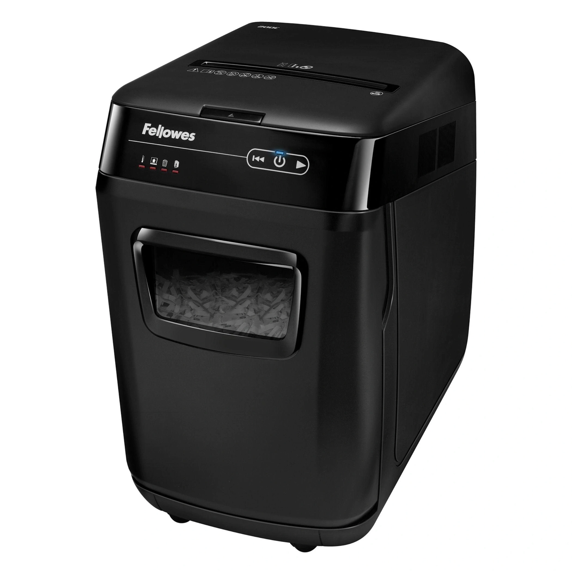 Fellowes AutoMax 200C triturador de papel Corte cruzado 23 cm Negro