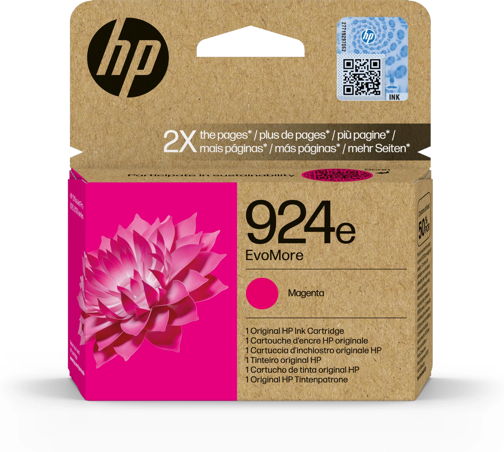HP Cartucho de Tinta Original EvoMore 924e magenta