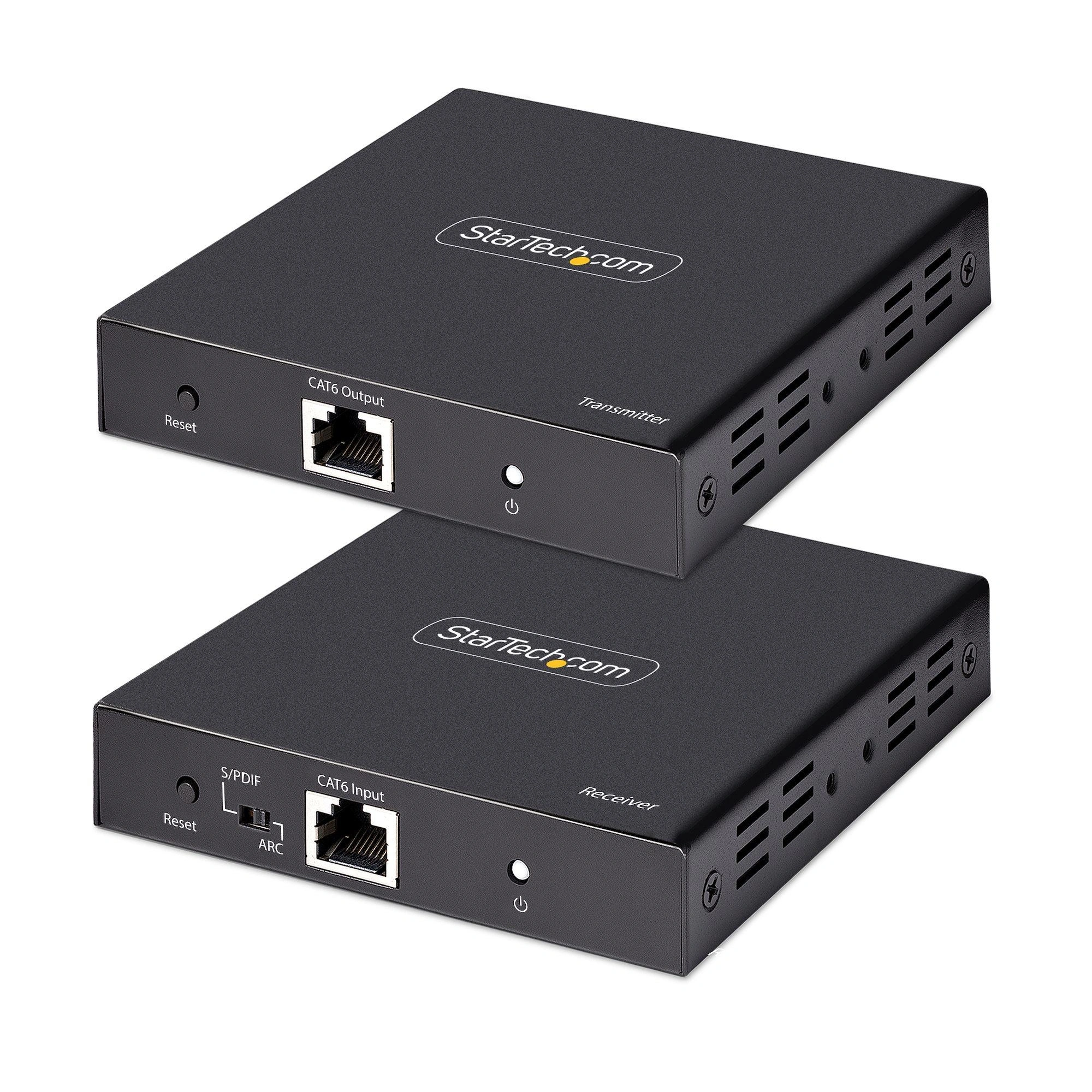 StarTech.com Extensor Alargador HDMI 4K por Cable CAT5/CAT6 Ethernet - Extensor de Vídeo 4K 60Hz HDR hasta 70m - Salida de Audio S/PDIF - Juego K