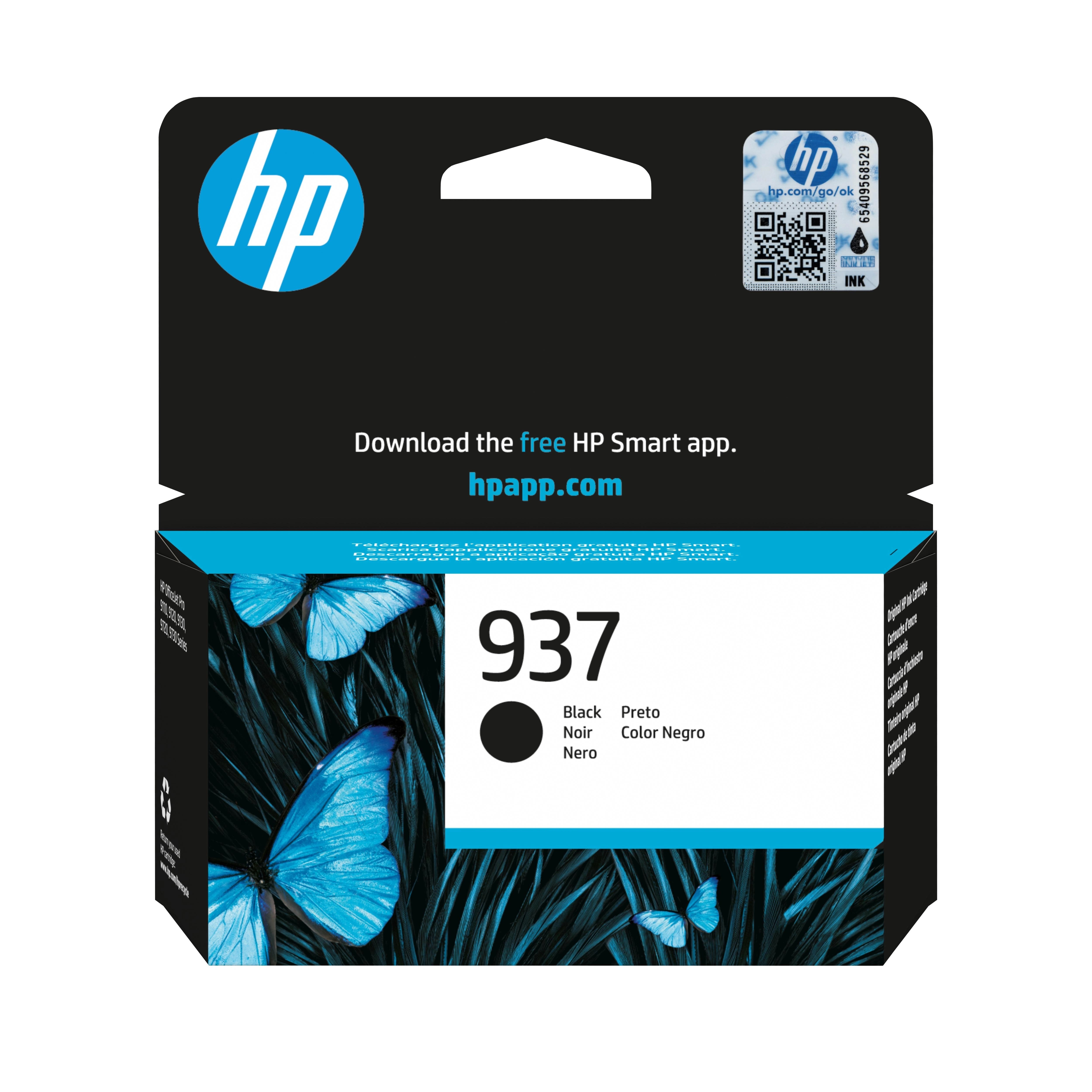 HP Cartucho de Tinta Original 937 negro