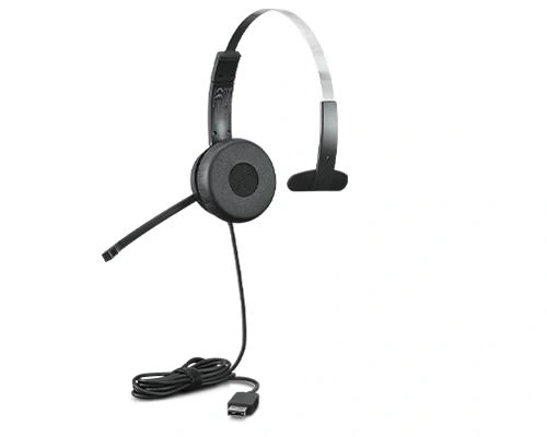 Lenovo 100 Mono Auriculares Alámbrico Diadema Oficina/Centro de llamadas USB tipo A Negro