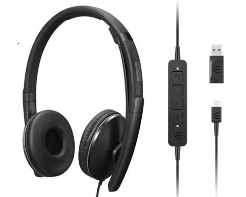 Lenovo 4XD1M39029 auricular y casco Auriculares Alámbrico Diadema USB Tipo C Negro