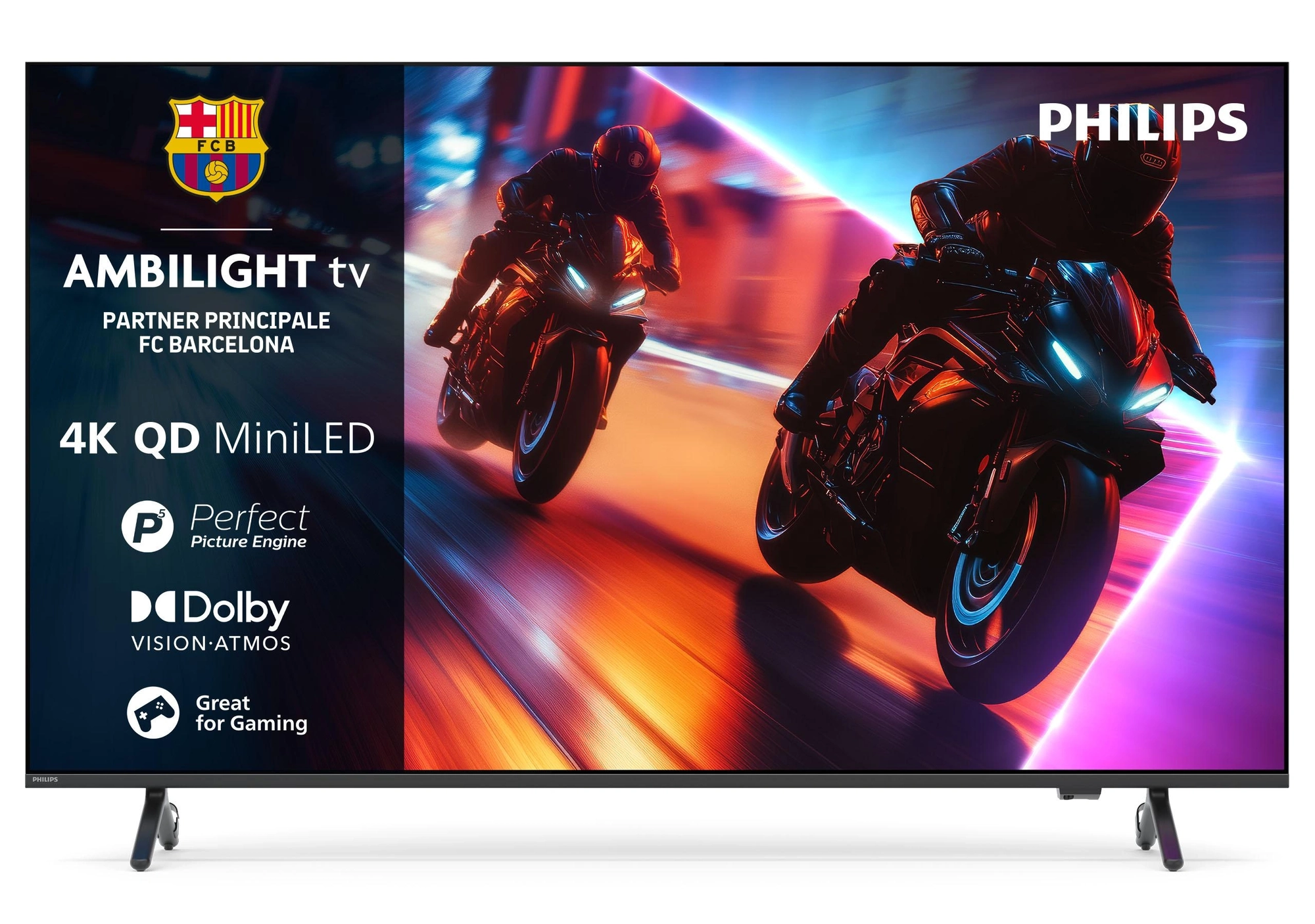 TV Mini LED 55" - Philips Ambilight 55MLED920 4K QD MiniLED 139cm Smart Dolby Vision y Atmos Titan OS, Negro – imagen 4
