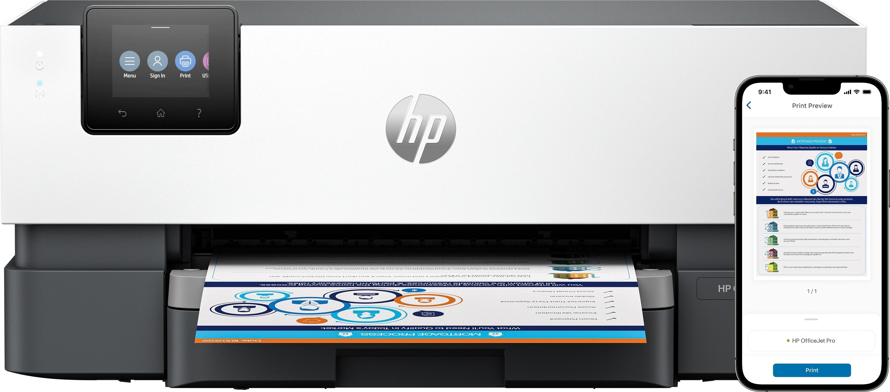 HP OfficeJet Pro 9110b Inalámbrico Color Impresora, Impresión a doble cara
