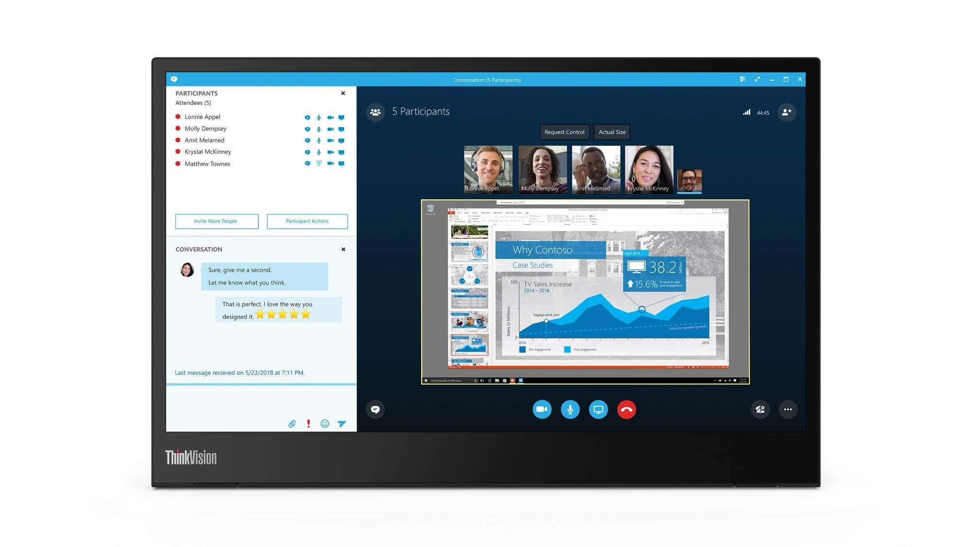 Lenovo ThinkVision M14 LED display 35,6 cm (14") 1920 x 1080 Pixeles Full HD Negro