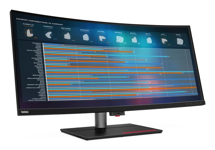 Lenovo ThinkVision P40w-20 LED display 100,8 cm (39.7") 5120 x 2160 Pixeles 5K Ultra HD Negro