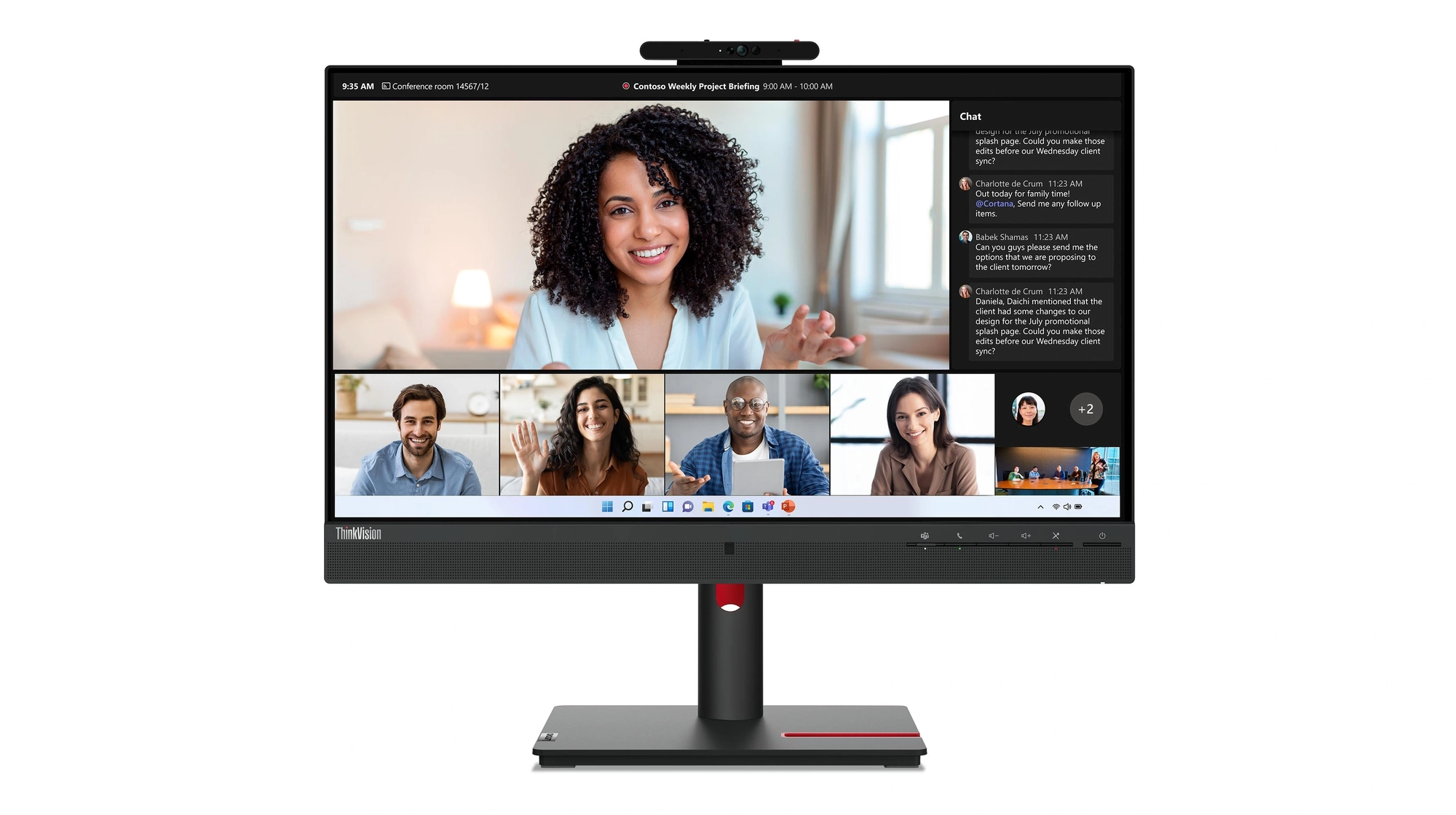 Lenovo ThinkVision T24mv-30 LED display 60,5 cm (23.8") 1920 x 1080 Pixeles Full HD Negro