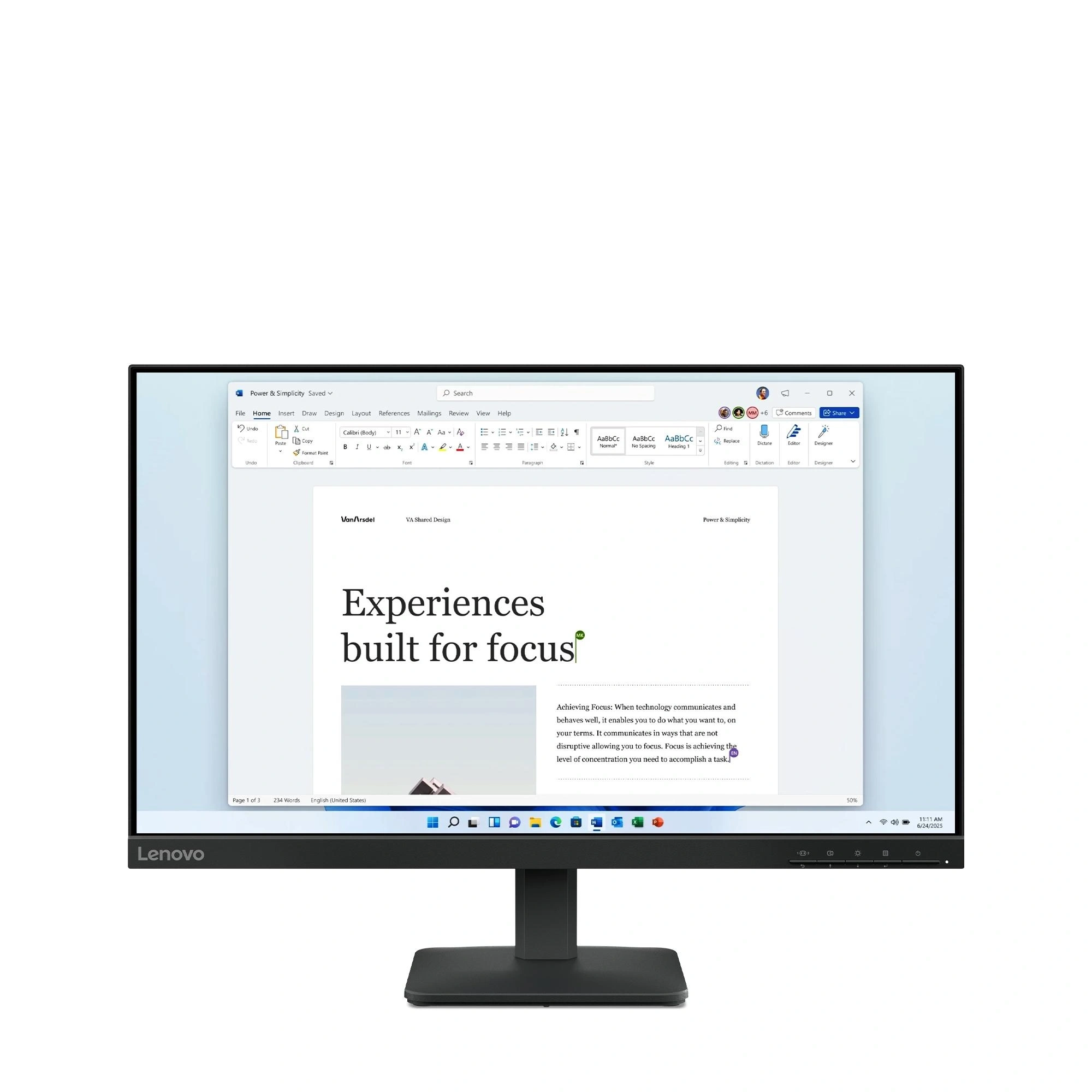 Lenovo L24-4e pantalla para PC 60,5 cm (23.8") 1920 x 1080 Pixeles Full HD LCD Negro