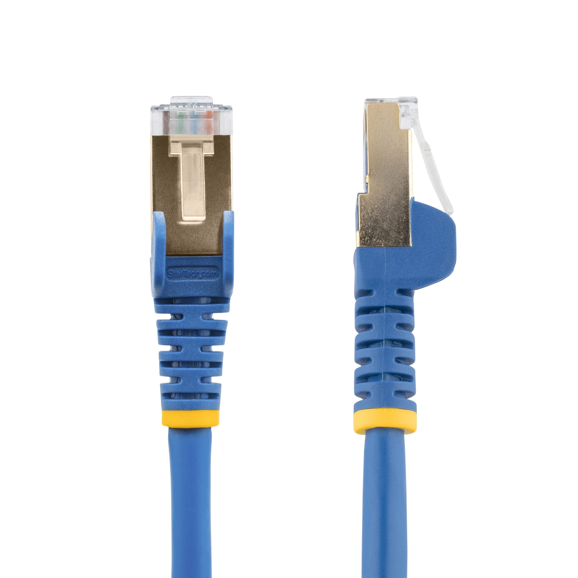 StarTech.com Cable de 1,5m de Red Ethernet Cat6a Azul sin Enganches con Alambre de Cobre