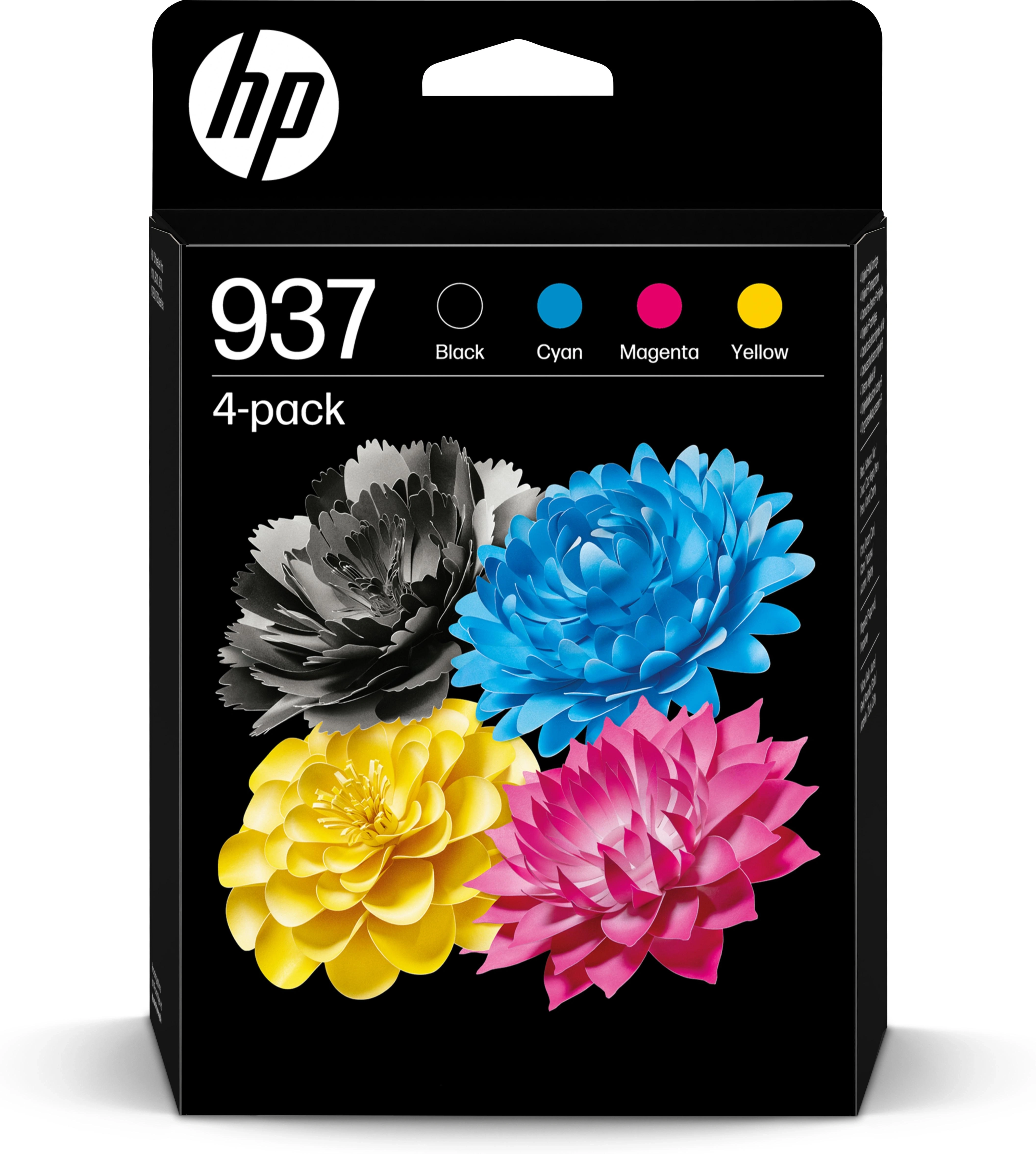 HP Paquete de 4 Cartuchos de Tinta Original 937 CMYK