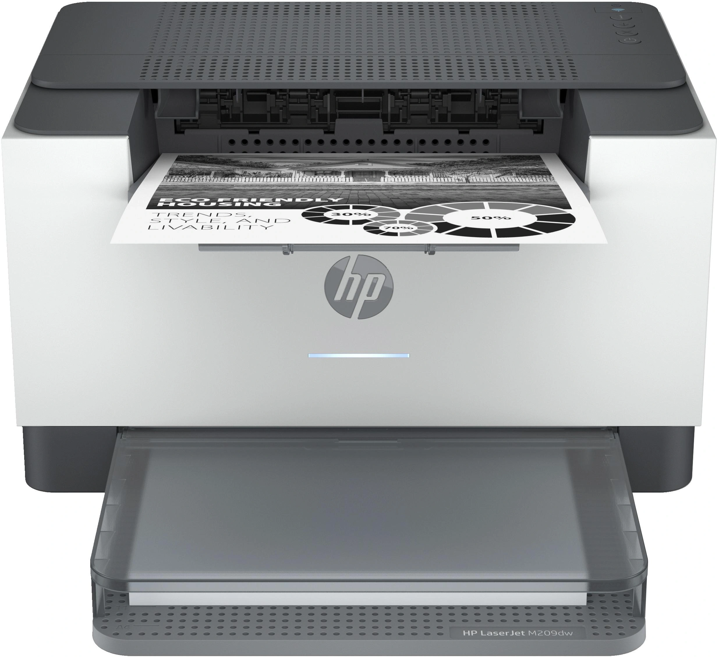 HP LaserJet M209dw Inalámbrico Blanco y negro Impresora, A doble cara