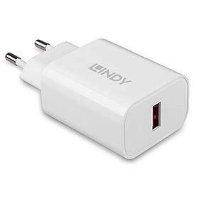 Lindy 73412 cargador de dispositivo móvil Smartphone, Tableta Blanco Corriente alterna Carga rápida Interior, Exterior