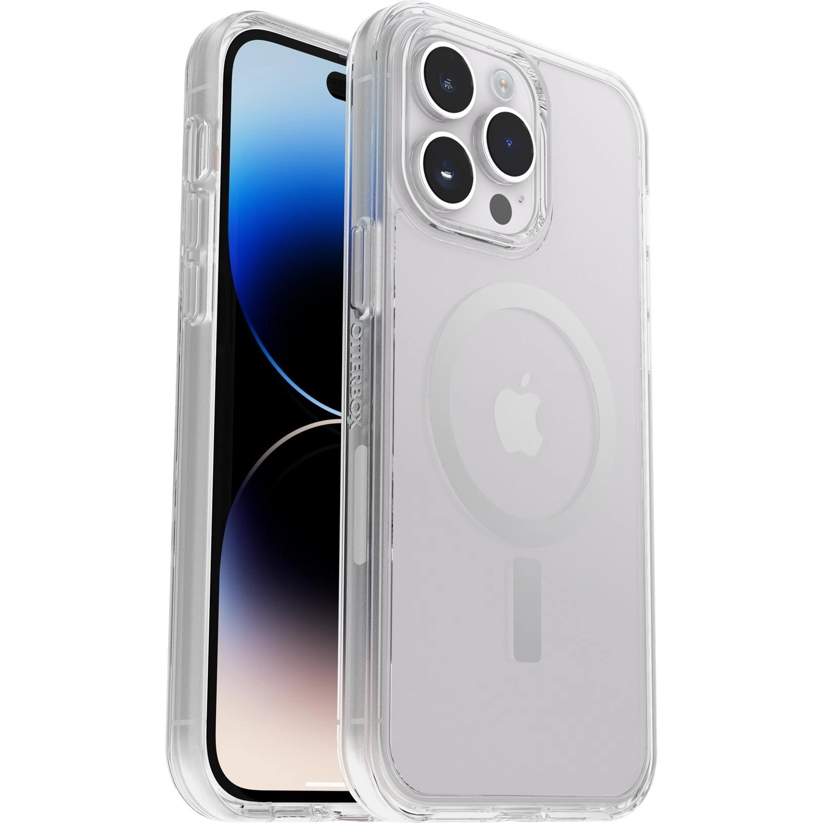 OtterBox Funda para iPhone 14 Pro Symmetry+ Clear para MagSafe,resistente a golpes y caídas,Protectora,fina,Testada 3x con estándares Militares a