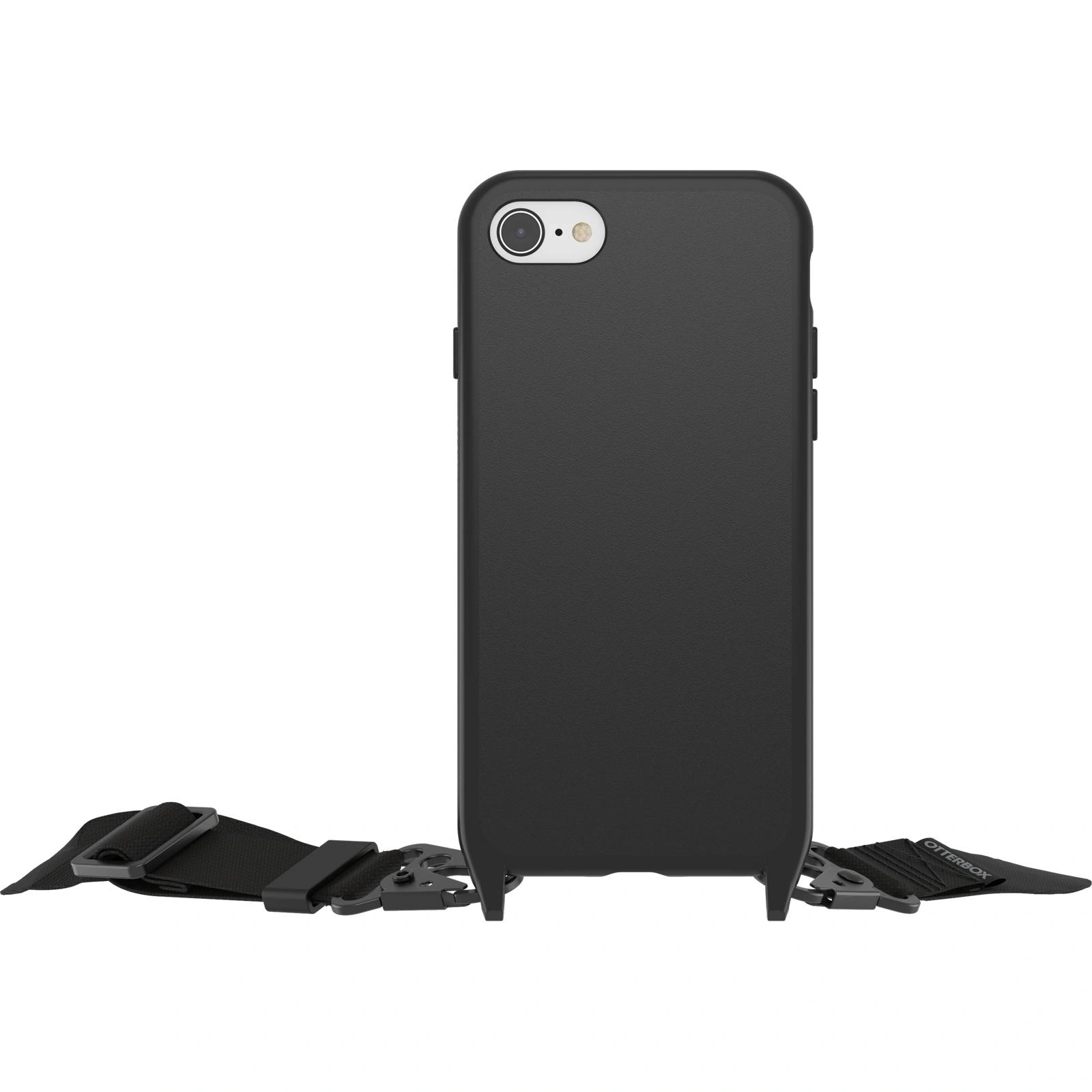 OtterBox Funda React Lanyard para iPhone SE (3rd/2nd gen)/8/7, Ultra fina, Funda Protectora con cinta para cuello ajustable y desmontable, Testad