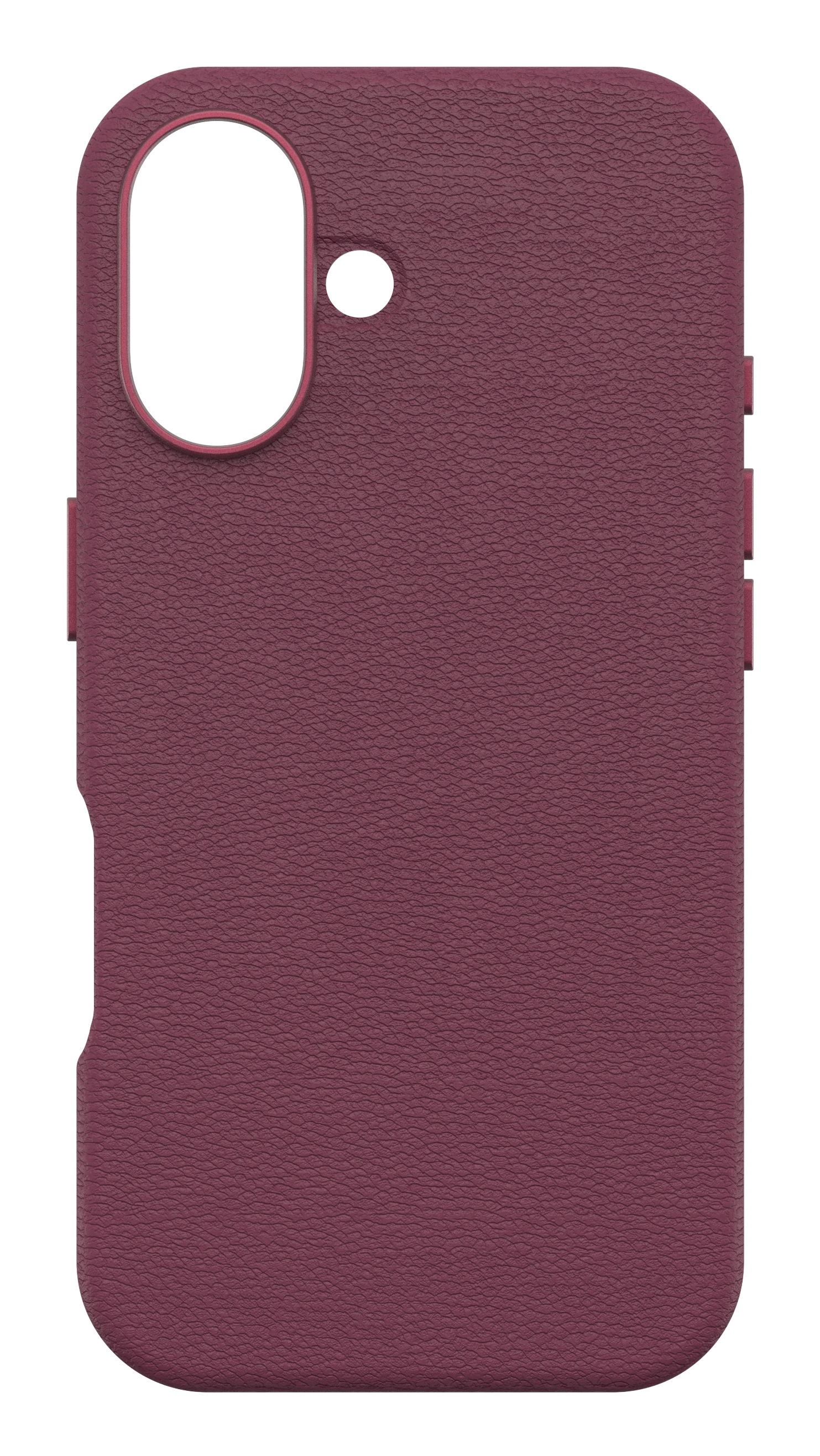 OtterBox Symmetry Series Cactus Leather para MagSafe para iPhone 16, Maroon Bells