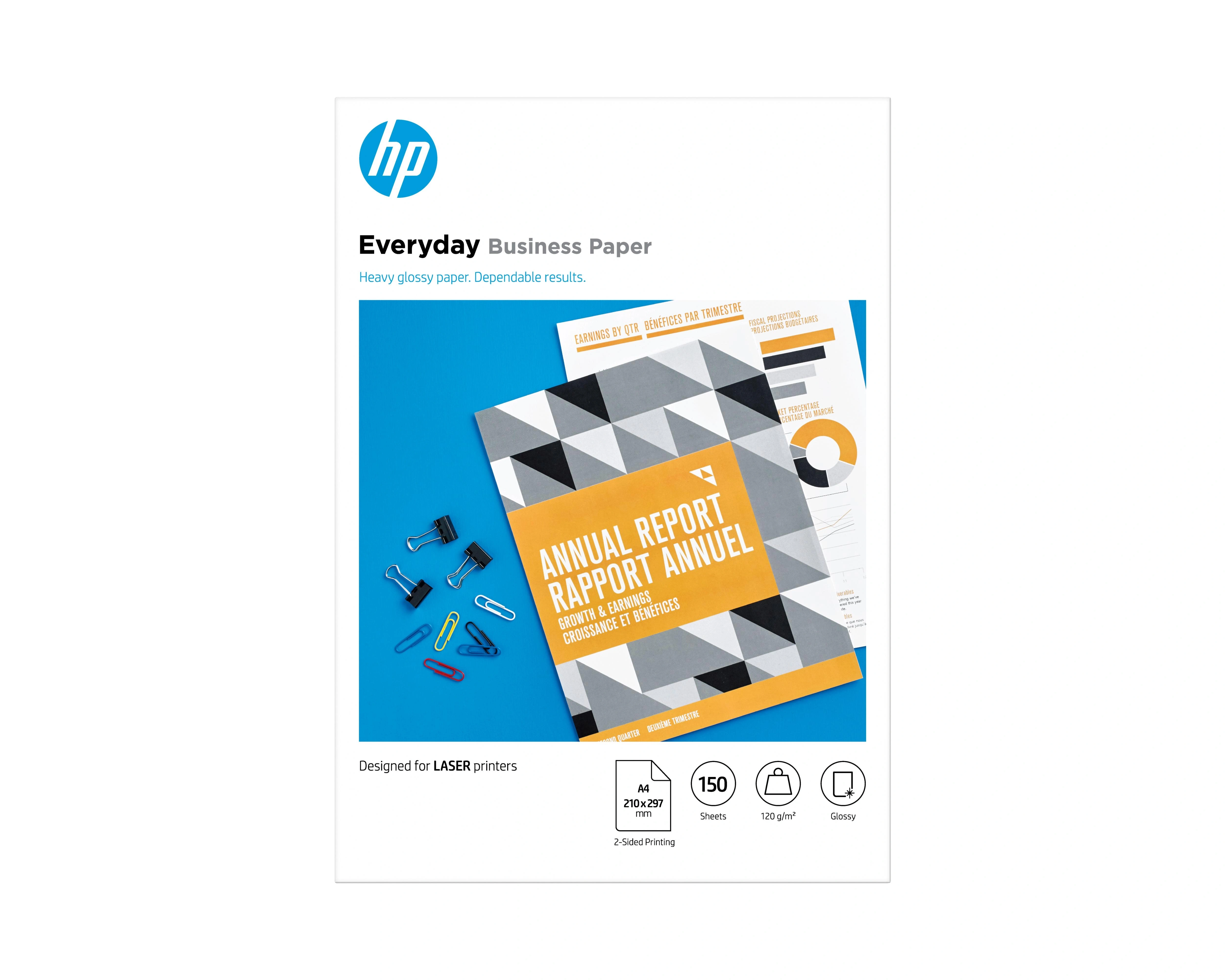 HP Papel para uso profesional Everyday, satinado, 120 g/m2, A4 (210 x 297 mm), 150 hojas