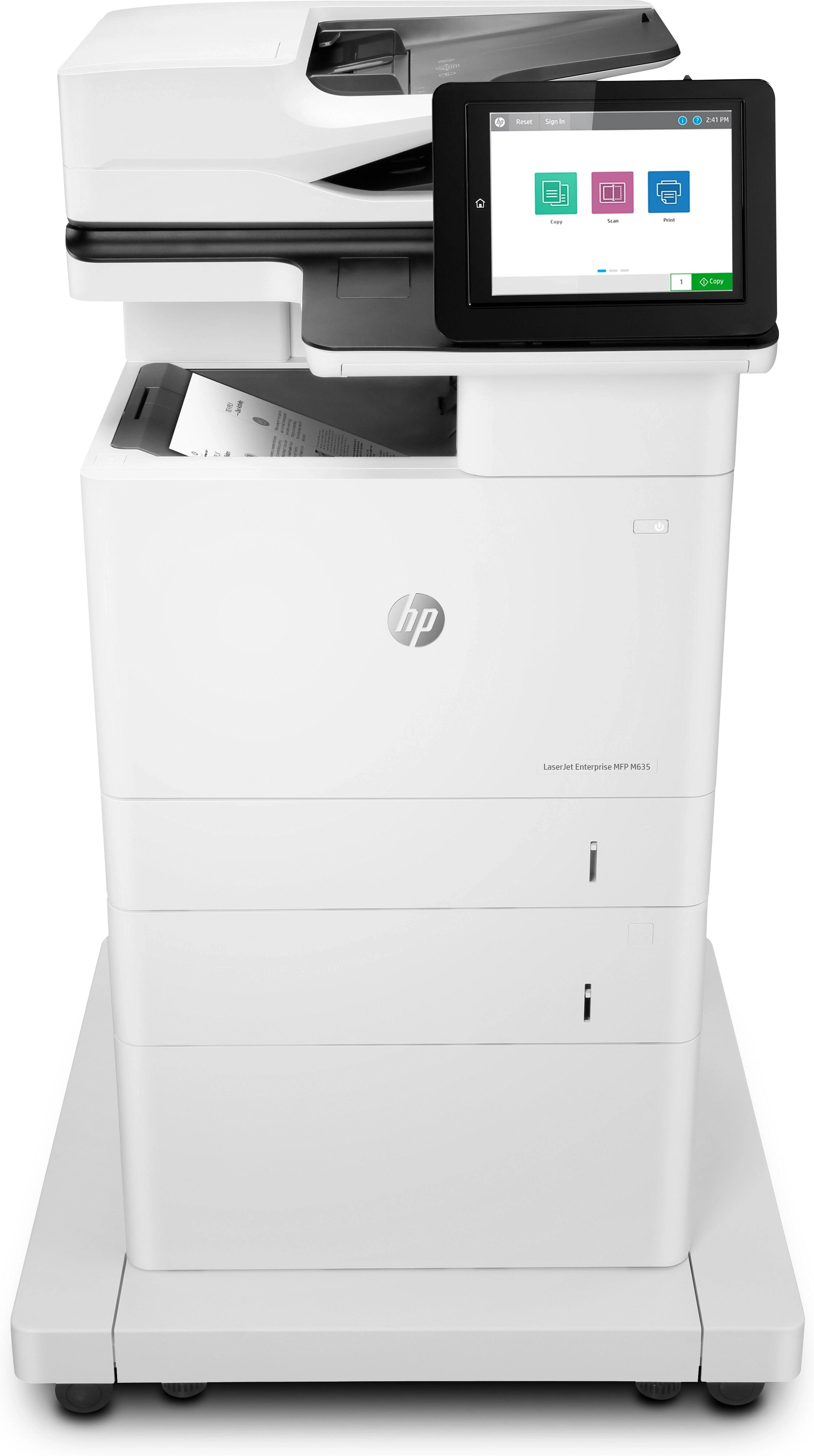 HP LaserJet Enterprise M635fht Multifunction Blanco y negro Impresora, Solo Ethernet; Fotocopiadora, escáner
