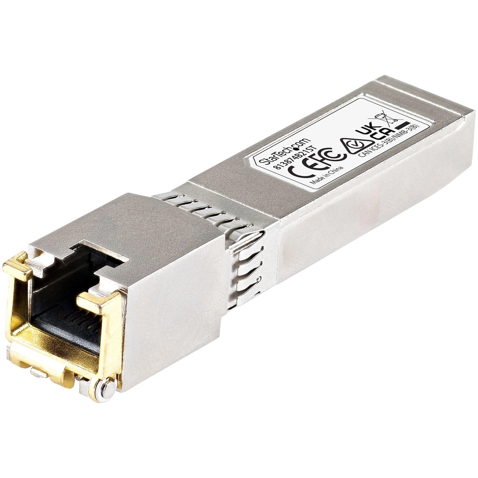 StarTech.com Módulo Transceptor SFP+ Compatible con HPE 813874-B21 - 10GBASE-T - SFP a RJ45 Cat6 / Cat5e - SFP+ Ethernet Gigabit de 10Gb - RJ45 -