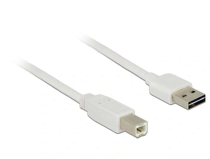 DeLOCK 0.5m, USB2.0-A/USB2.0-B cable USB 0,5 m USB A USB B Blanco