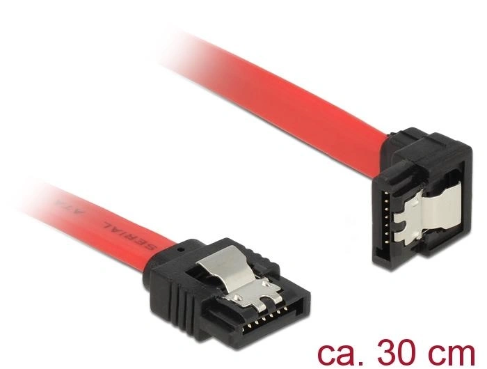 DeLOCK 83978 cable de SATA 0,3 m SATA 7-pin Negro, Rojo